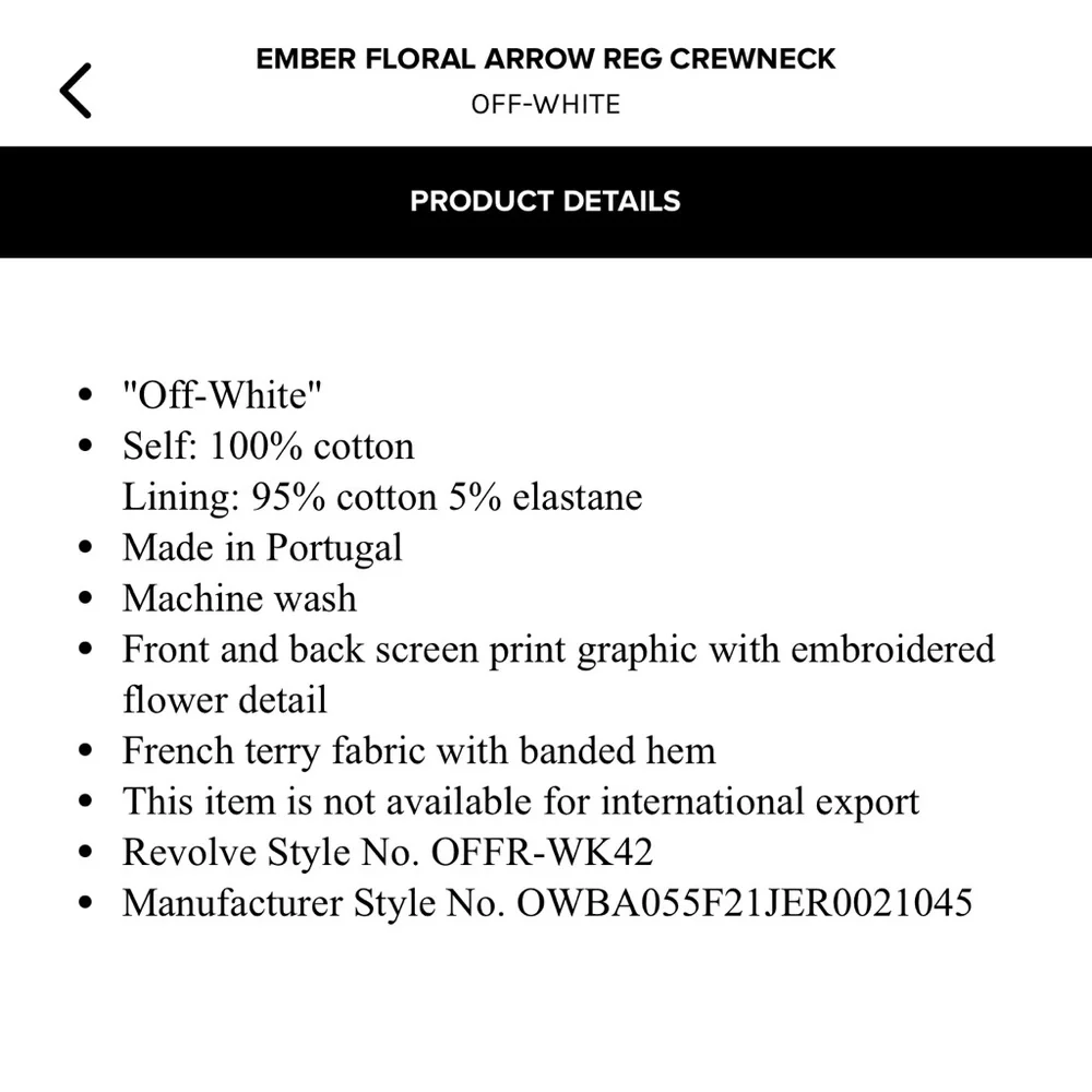 OFF WHITE Ember floral arrow crewneck - Picture 9 of 12